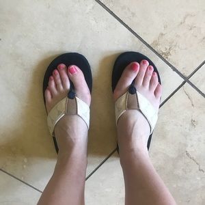 J. Crew Navy Flip Flops